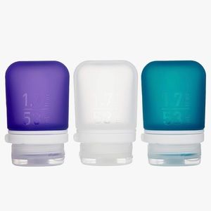 NWT humangear GoToob+ 3-Pack Refillable Silicone Travel Bottle, large 3.4oz